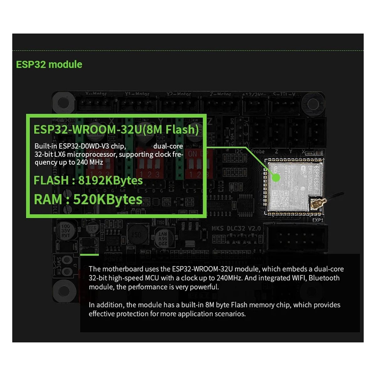 Grbl 32 Bit Control Board Offline Display - [VALUE PACK] Offline-Steuerplatine 32-Bit WiFi GRBL