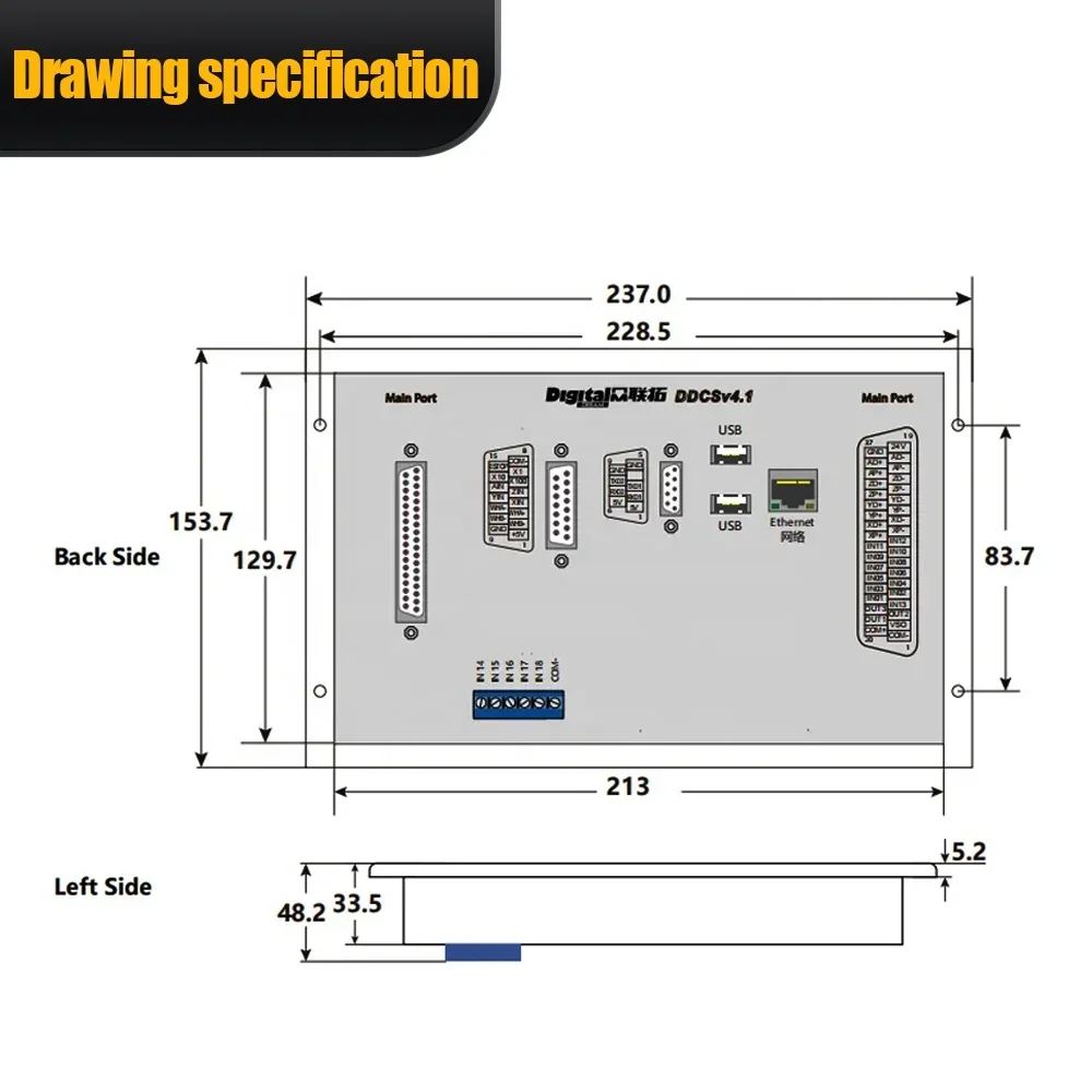 Ddcs V4.1 4 Axis Cnc Offline Controller - 2026 HLTNC Neueste DDCS V4.1 CNC-Steuerung