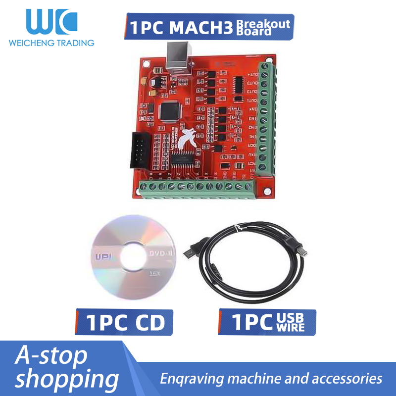 Mach3 Usb Cnc Controller 4 Axis 100Khz - 1 Set: 1x MACH3 Breakout Board