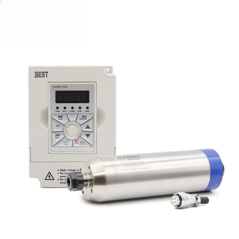 2.2Kw Water Cooled Spindle Kit Vfd - 2,2kW Wassergekühlter Spindelmotor-Kit mit VFD-Wechselrichter für