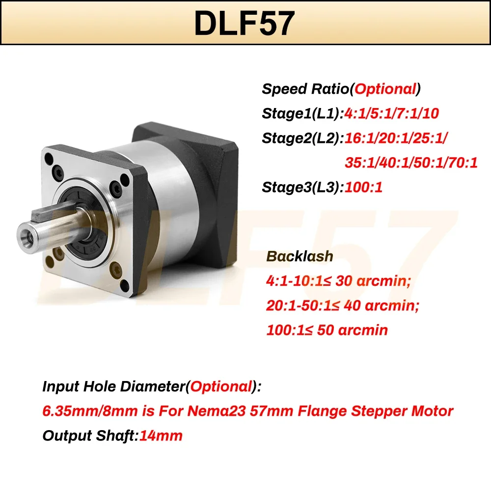 6,35/8/11/14 mm Eingang Planet – Planetary Gearbox Reducer Nema 23 34 Bewertung und Preis