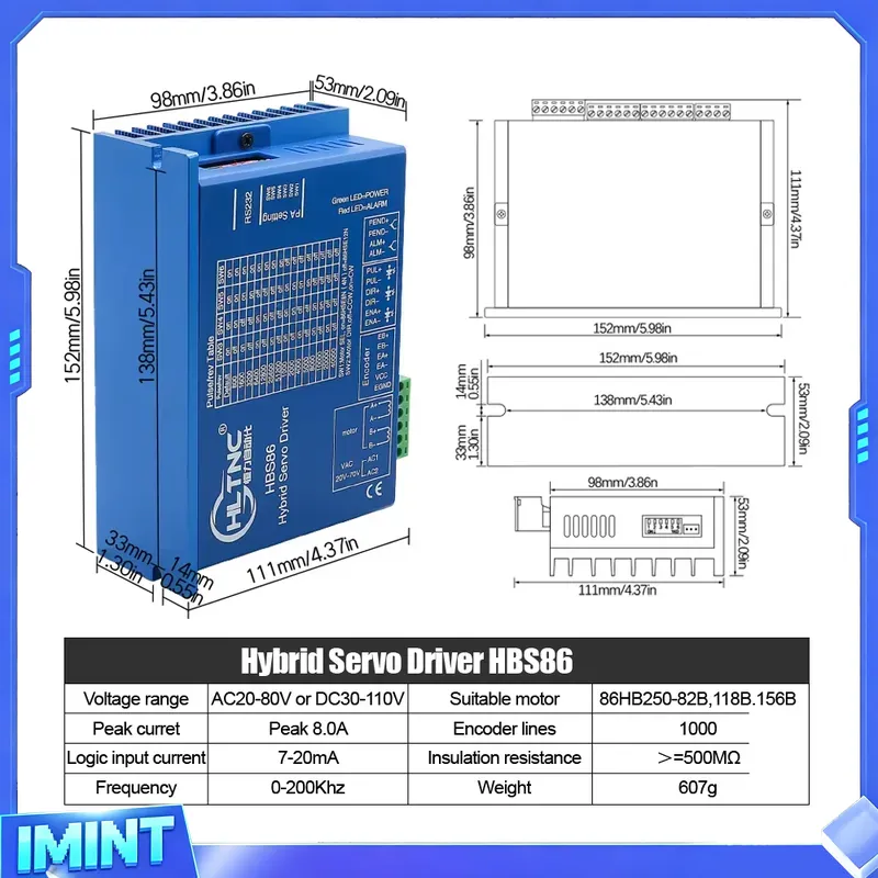 4-Achsen Nema 34 Closed-Loop-S – Hybrid Servo Driver Nema 34 8.5Nm Bewertung und Preis