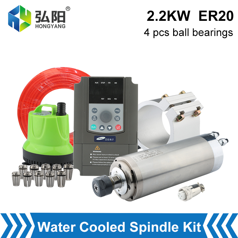 2,2 kW wassergekühlter Spindel – 2.2Kw Water Cooled Spindle Kit Vfd Bewertung und Preis