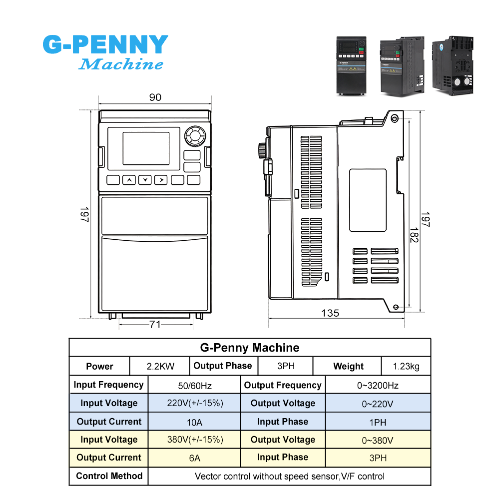 G-Penny 2,2 kW ER20 wassergekü – 2.2Kw Water Cooled Spindle Kit Vfd Bewertung und Preis
