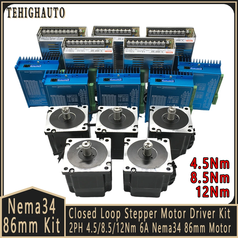Nema34 86 mm Schrittmotorsatz  – Hybrid Servo Driver Nema 34 8.5Nm Bewertung und Preis