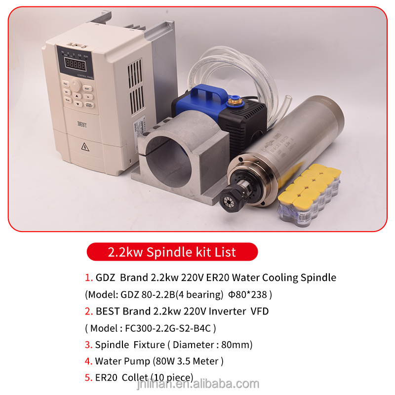 Motor-Inverter-VFD-Kit CNC-Spi – 2.2Kw Water Cooled Spindle Kit Vfd Bewertung und Preis