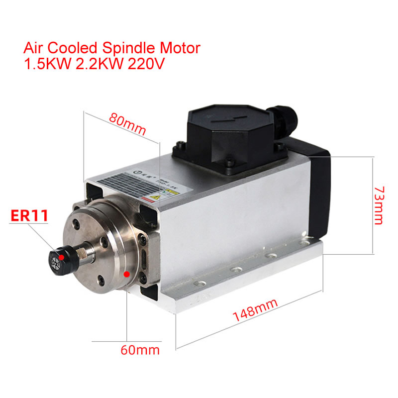 800W 1.5W 2.2KW 3.5KW 4.5KW 6K – Er20 Collet Chuck Spindle Motor 220V Bewertung und Preis