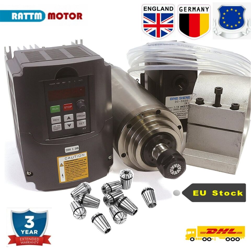 【 Eu/usa】 Wasser kühlung spind – 2.2Kw Water Cooled Spindle Kit Vfd Bewertung und Preis