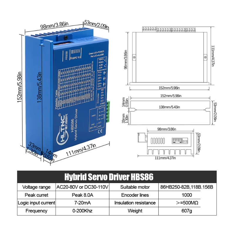 4-Achsen Nema 34 Closed-Loop-S – Hybrid Servo Driver Nema 34 8.5Nm Bewertung und Preis
